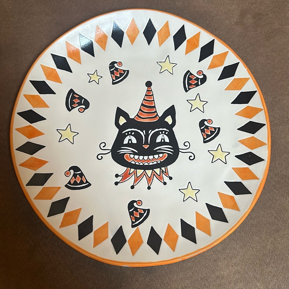 Cat Halloween set of 4 plates by Eli and Anna